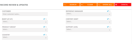 Request Review & Updates tab